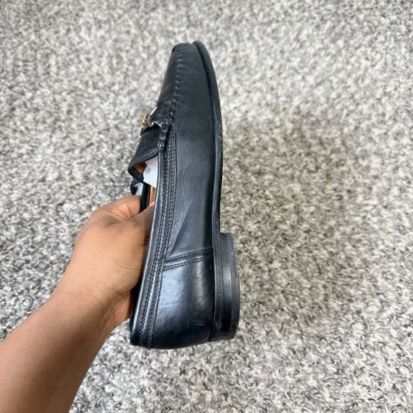 Bally Napoli Mens 8 M Black Leather Loafers Shoe Made In Italy main image 4